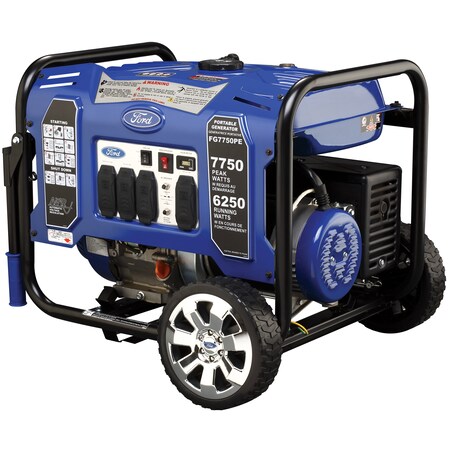 Ford 7750W Portable Gas-Powered Generator with Electric Start FG7750PE